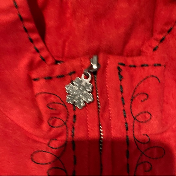 BRECKENRIDGE HOLIDAY SWEATER JACKET EMBROIDERED SNOWFLAKES SIZE XL - Picture 4 of 7